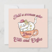 猫とコーヒーが大好きな女性 (正面)
