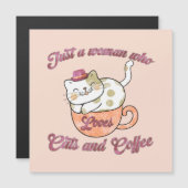 猫とコーヒーが大好きな女性 (正面/裏面)