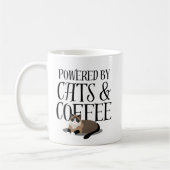 猫とコーヒーが支えるパワー コーヒーマグカップ (左)