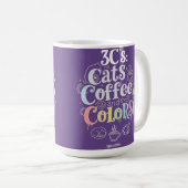 猫とコーヒーと色彩 コーヒーマグカップ (正面右)