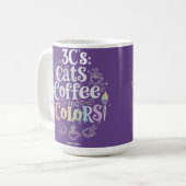 猫とコーヒーと色彩 コーヒーマグカップ (正面左)