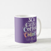 猫とコーヒーと色彩 コーヒーマグカップ (正面右)