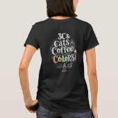猫とコーヒーと色彩 Tシャツ (裏面)