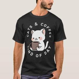 猫とコーヒーの種類おもしろい猫引用文 Tシャツ