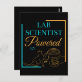 猫とコーヒーを使ったラボサイエンティスト – LABLIFE ポストカード (正面/裏面)