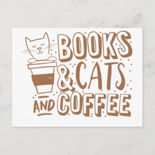 猫とコーヒーを書く ポストカード