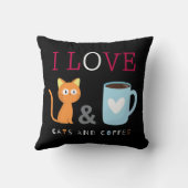 猫とコーヒーブラックが大好き クッション (裏面)