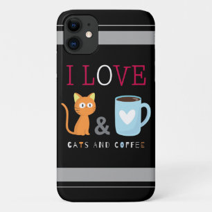 猫とコーヒーブラックが大好き iPhone 11 ケース