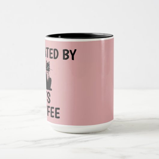 猫とコーヒーユーモアおもしろい猫コーヒーマグ マグカップ (中央)