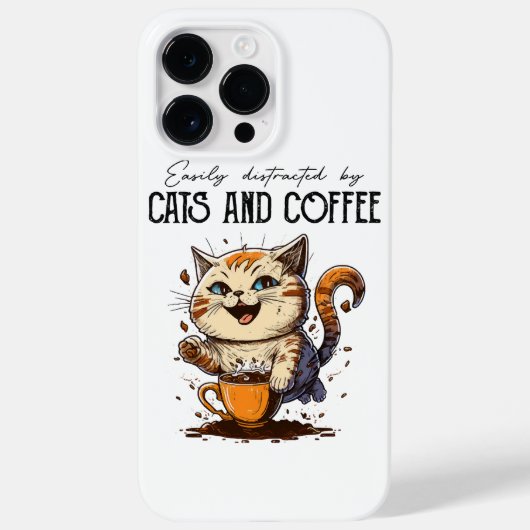 猫とコーヒー好きのための 猫とコーヒーに惑わされやすい Case-Mate iPhoneケース (裏面)