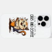 猫とコーヒー好きのための 猫とコーヒーに惑わされやすい Case-Mate iPhoneケース (裏面 (横))