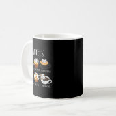 猫とコーヒー愛好家のための面白いカフェイン名言 猫好き コーヒーマグカップ (正面左)