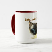 猫とコーヒー マグカップ (正面左)