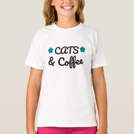 猫とコーヒー、猫好きなコーヒー愛飲家への最高のプレゼント Tシャツ