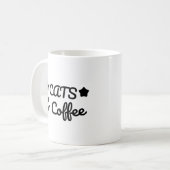 猫とコーヒー - 猫好きへのギフト コーヒーマグカップ (正面左)