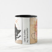 猫とコーヒー…私のフールヴォライト！:)かわいいおもしろい、 マグカップ (中央)