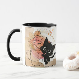 猫とコーヒー…私のフールヴォライト!:)かわいいおもしろい、 マグカップ