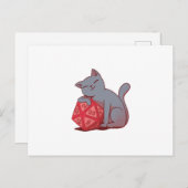 猫とサイコロ ポストカード (正面/裏面)