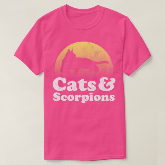 猫とサソリのギフト女男性へ性キッズ Tシャツ (デザイン正面)