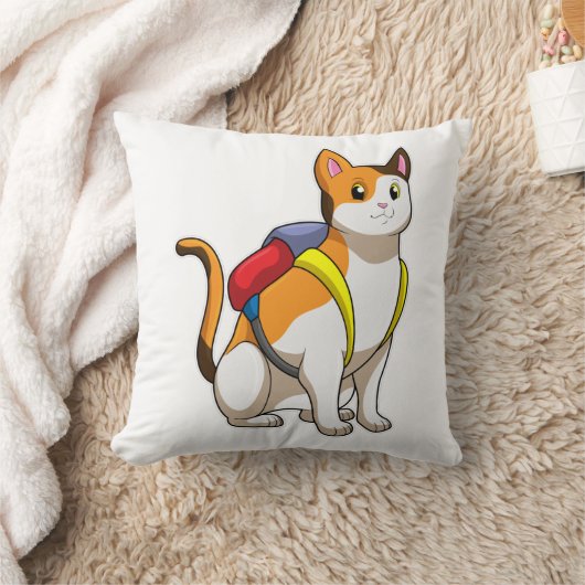 猫とサチェル クッション (ブランケット)