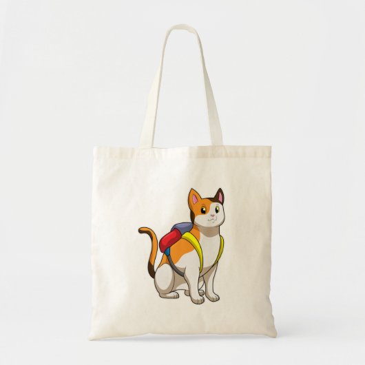 猫とサチェル トートバッグ (正面)