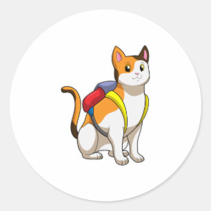 猫とサチェル ラウンドシール