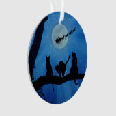 猫とサンタのクリスマスオーナメント オーナメント (正面)