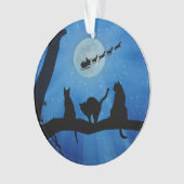 猫とサンタのクリスマスオーナメント オーナメント (正面)