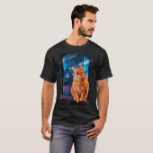 猫とシルエット Tシャツ (正面フル)