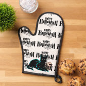 猫とスカルハッピーハローウィン 鍋つかみ (トップダウン)