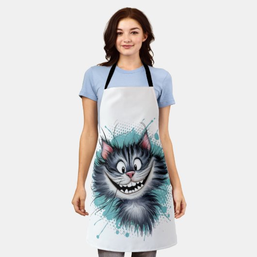 猫とスマイル。 エプロン (着用した状態)
