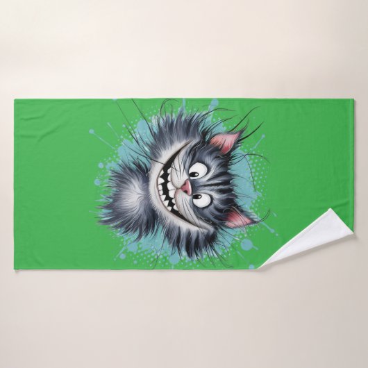 猫とスマイル。 バスタオル (バスタオル)