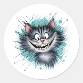 猫とスマイル。 ラウンドシール