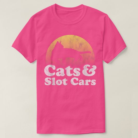 猫とスロットカーメンズキャットスロットC Tシャツ (デザイン正面)