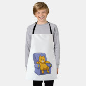 猫とソファ エプロン (着用した状態)