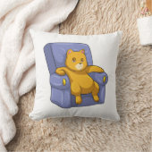 猫とソファ クッション (ブランケット)