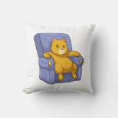 猫とソファ クッション (正面)