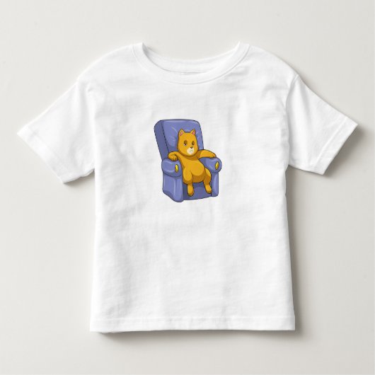 猫とソファ トドラーTシャツ (正面)