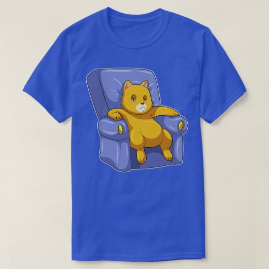 猫とソファ Tシャツ (デザイン正面)
