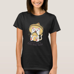 猫とタコスの子猫メキシコ料理 Tシャツ