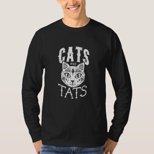 猫とタット猫タトゥー – Tee Tシャツ (正面)