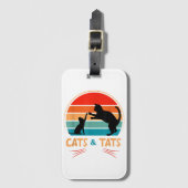猫とタトゥー - 猫 ラゲッジタグ (正面縦)