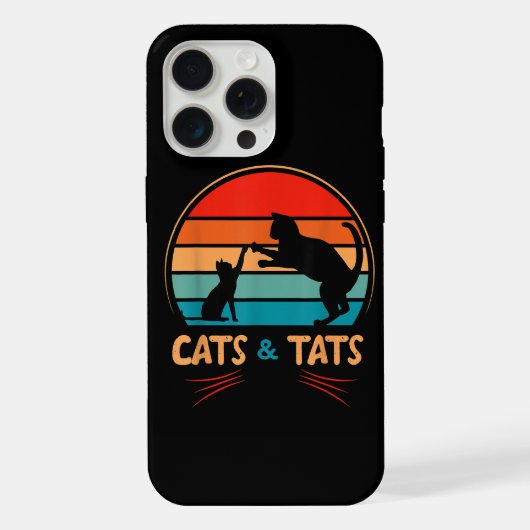猫とタトゥー - 猫 iPhoneケース (裏面)
