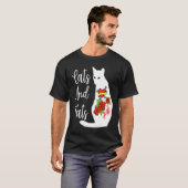 猫とタトゥー 3 Tシャツ (正面フル)