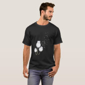 猫とタンポポの花 SKT Tシャツ (正面フル)