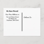 「猫とダンボール」引越しのお知らせ 新住所 案内ポストカード (裏面)