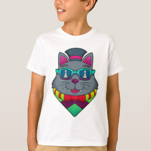 猫とチェスの駒 ポーン Tシャツ