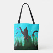 猫とドラゴン トートバッグ (裏面)