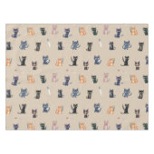 猫とナイフのテーブルクロス テーブルクロス (正面(横))