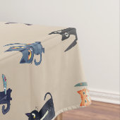 猫とナイフのテーブルクロス テーブルクロス (インサイチュ)